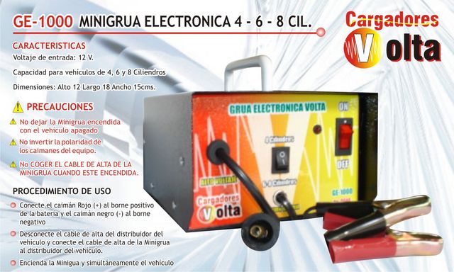 Minigrua Electrónica de 4-6 y 8 cilindros.