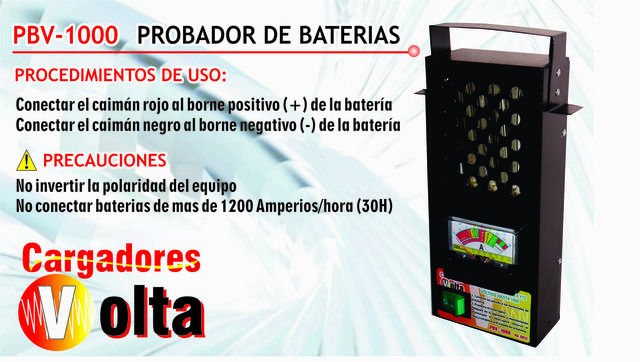 Probador de baterias hasta 1000 Amp hora
